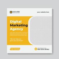 Corporate Digital Marketing Agency Social Media Post Template Free Vector