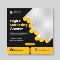Corporate social media post design for digital marketing agency Free Vector