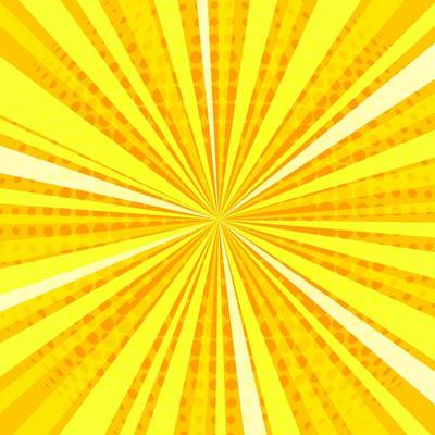 background in the style of comics, pop art. Vector banner for text. Yellow.