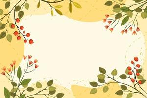 Seamless pattern background vector illustration of branches with leaves and berries for decoration