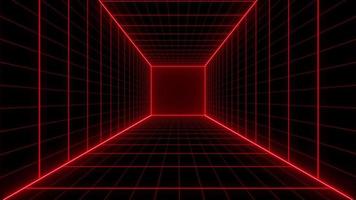 Retro style 80s Sci-Fi Background Futuristic with laser grid landscape. Digital cyber surface style of the 1980s. video