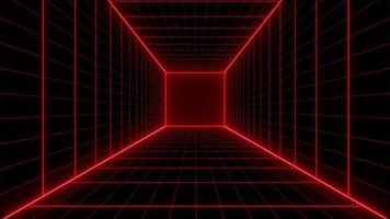 Retro style 80s Sci-Fi Background Futuristic with laser grid landscape. Digital cyber surface style of the 1980s. video