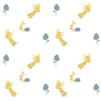 Cute childish seamless pattern for textiles, wallpapers, clothes, stationery. cartoon dinosaurs, giraffes, deer on a funny pattern. vector