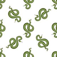 Children s seamless pattern with snakes on a white background. vector