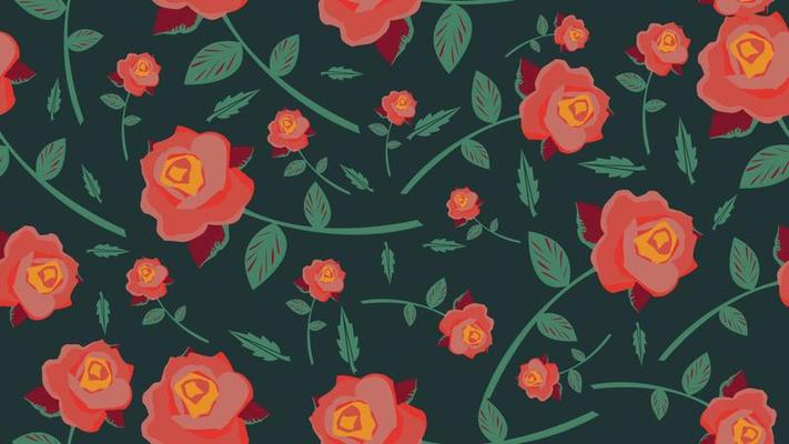 seamless pattern with flowers illustration vector
