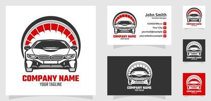 Car service logo template Automotive repair, Car silhouette and rpm, auto modification vector