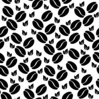 Coffee and leaf Vector seamless pattern. Modern stylish texture. Repeating geometric Simple graphic design