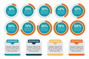 Set of elements chart for infographics graphs diagrams chart business precentation indicator vector