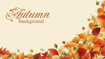 Autumn backgrounds with lots of leaves, thanksgiving copyspace background vector, autumn concept 2022 vector