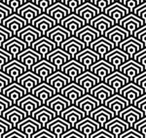Japanese Geometric seamless patterns. Abstract geometric hexagonal graphic design pattern. Seamless geometric cubes pattern vector