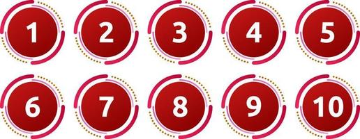 Numbering icon template vector