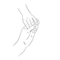 Propose lovely two hand line art drawing style, the hand sketch black linear isolated on white background, the hand line art vector illustration.