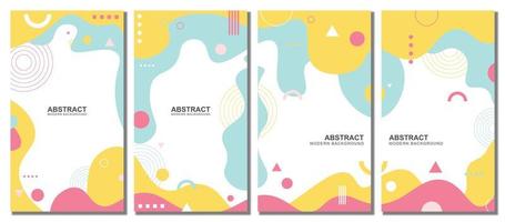 Abstract colorful template set background. vector
