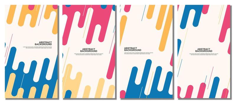 Abstract colorful template set background. vector