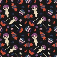Halloween pattern in seamless style. vector