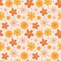 Seamless pattern of bright hippie colors from the 60's 70's 80's vector