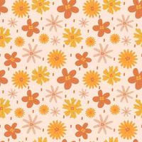 Seamless pattern of bright hippie colors from the 60's 70's 80's vector