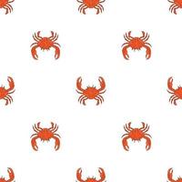 Seamless Pattern With Crabs. The Concept Of A Seafood Store, A Restaurant Menu, A Print For Clothes And More. vector