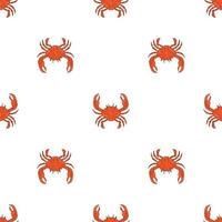 Seamless Pattern With Crabs. The Concept Of A Seafood Store, A Restaurant Menu, A Print For Clothes And More. vector