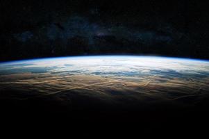 planeta tierra en el fondo del espacio. elementos de esta imagen proporcionada por la nasa. foto