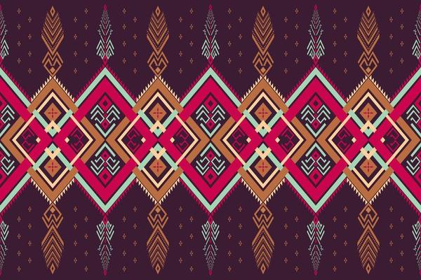 Geometric ethnic style seamless pattern. Design for fabric, wallpaper, background, carpet, clothing. Tribal ethnic vector texture. Vector illustration.