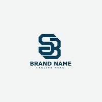 elemento de marca gráfico vectorial de plantilla de diseño de logotipo sb. vector