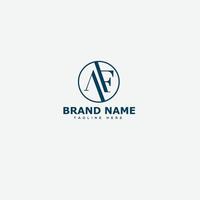 AF Logo Design Template Vector Graphic Branding Element.