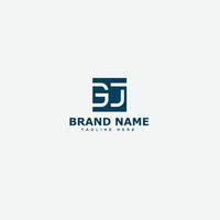 GJ Logo Design Template Vector Graphic Branding Element.