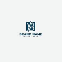 YB Logo Design Template Vector Graphic Branding Element.