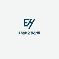 EH Logo Design Template Vector Graphic Branding Element.