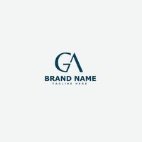 GA Logo Design Template Vector Graphic Branding Element.