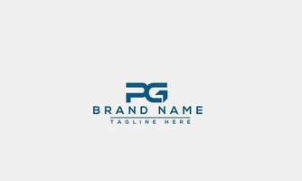 PG Logo Design Template Vector Graphic Branding Element.