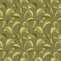 Seamless texture of green leaves, foliage pattern, natural abstract background vector