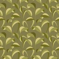 Seamless texture of green leaves, foliage pattern, natural abstract background vector