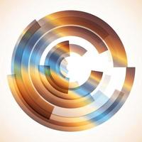 Geometric frame from circles, vector abstract background, wallpaper