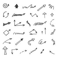 Vector set of hand drawn arrows, elements for presentation