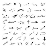 Vector set of hand drawn arrows, elements for presentation