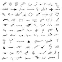 Vector set of hand drawn arrows, elements for presentation