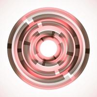 Geometric frame from circles, vector abstract background, wallpaper
