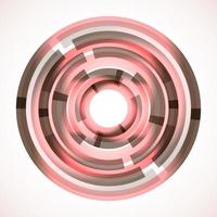 Geometric frame from circles, vector abstract background, wallpaper