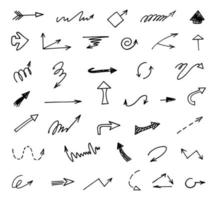 Vector set of hand drawn arrows, elements for presentation