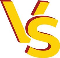 versus. vs. lucha, símbolo de competición deportiva vector