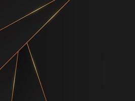 abstract beautiful geometric black with golden background vector