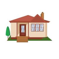 illustration of simple modern cottage house vector