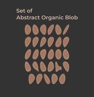 set of abstract organic blob vector