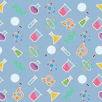 science seamless pattern vector