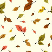 autumn leaf seamless pattern vector