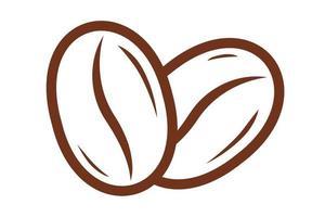 Vector illustration of emblem for coffee shop with coffee beans.