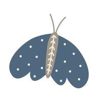 Cute boho moth. Print for nursery decor. Scandinavian style kids room decoration. Vector illustration