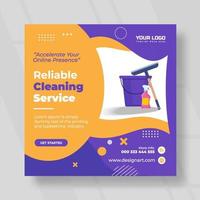 social media banner design for cleaning service vector